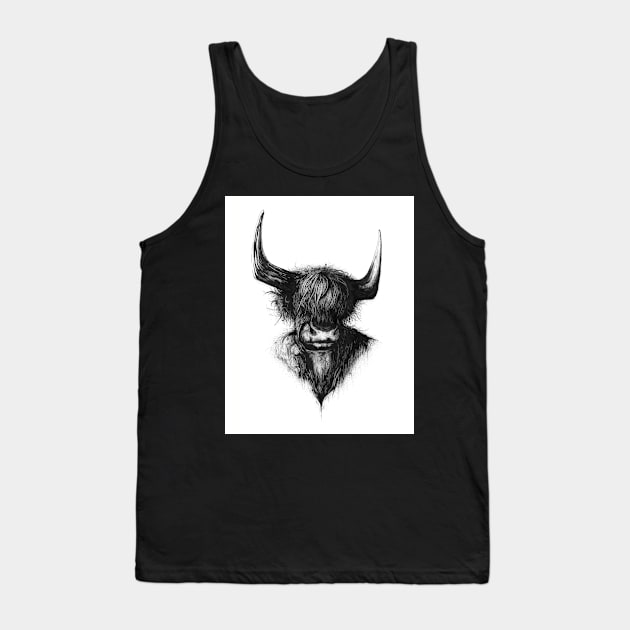 highland horns Tank Top by David Dots